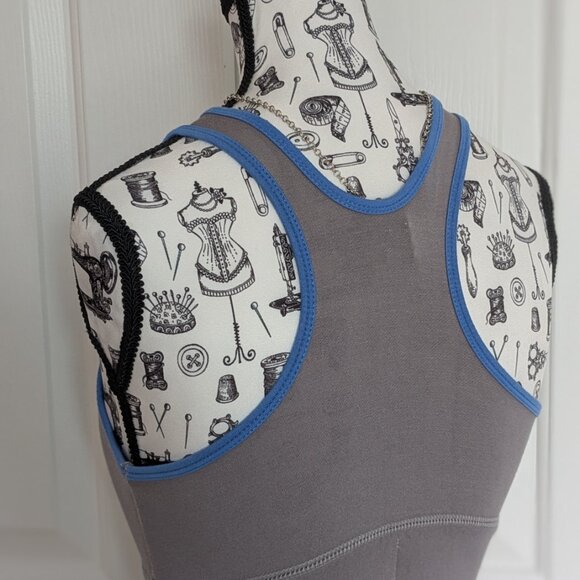Kindred Bravely Nursing Sleep Bra Racerback Small Busty Gray Blue Like New - Picture 4 of 6